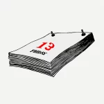 Friday 13th calendar sticker, stationery